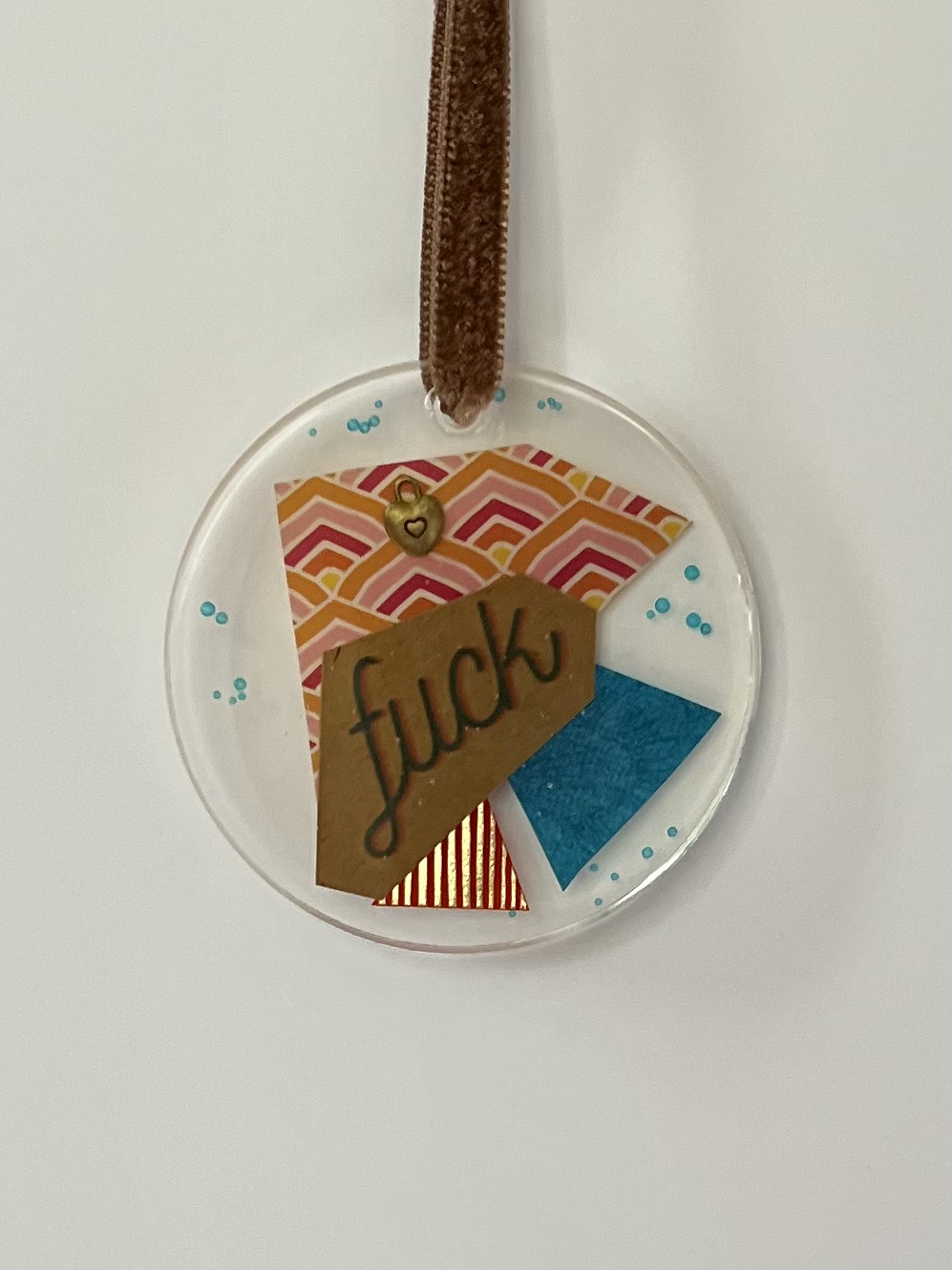 Fuck - Small Hanging Art (heart)