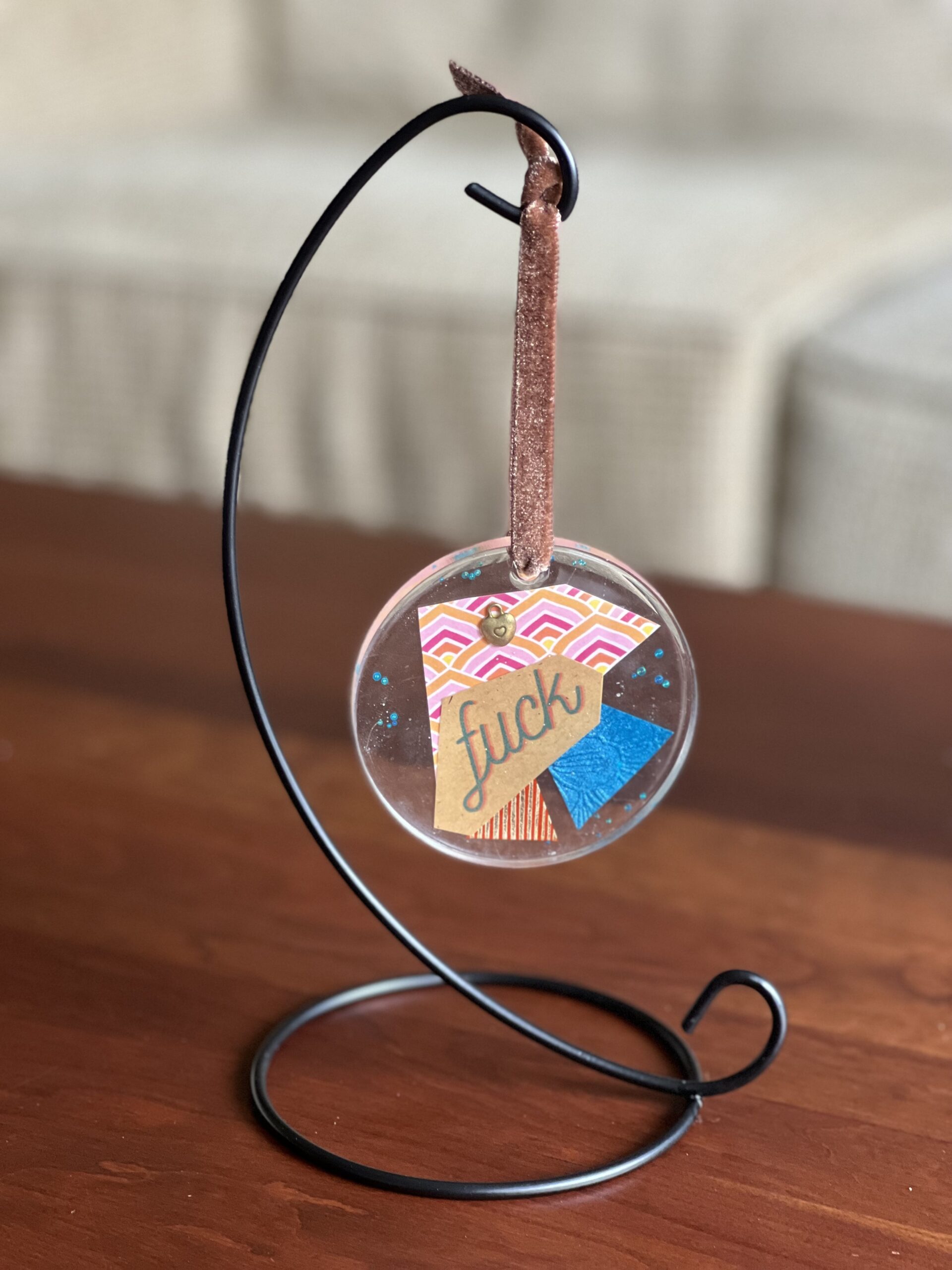 Fuck - Small Hanging Art (heart) - Image 2