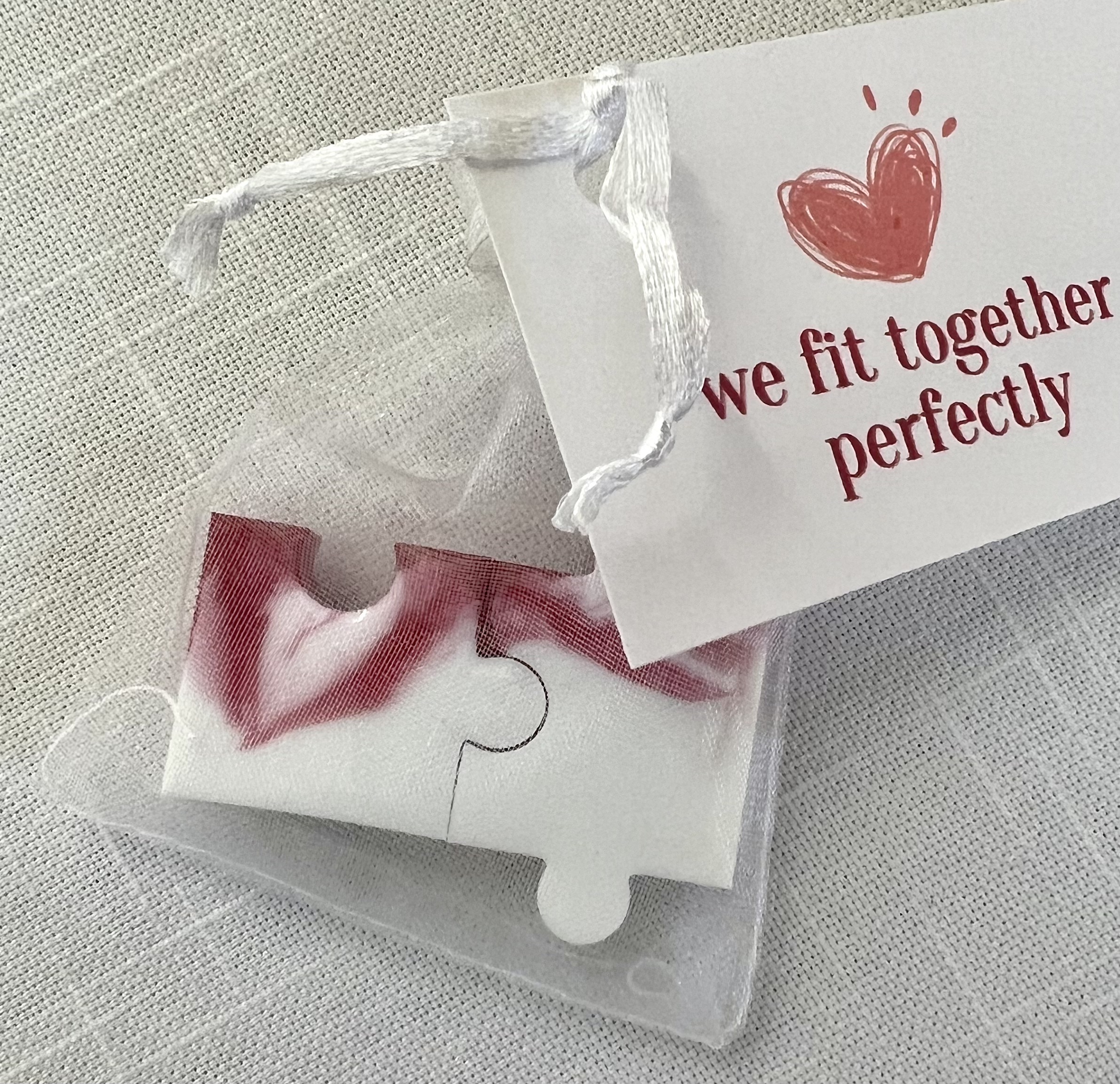 Valentine's Day/Galentine's Day Puzzle Piece Magnets - Image 6